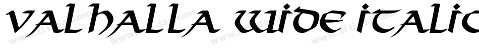 Valhalla Wide Italic字体转换